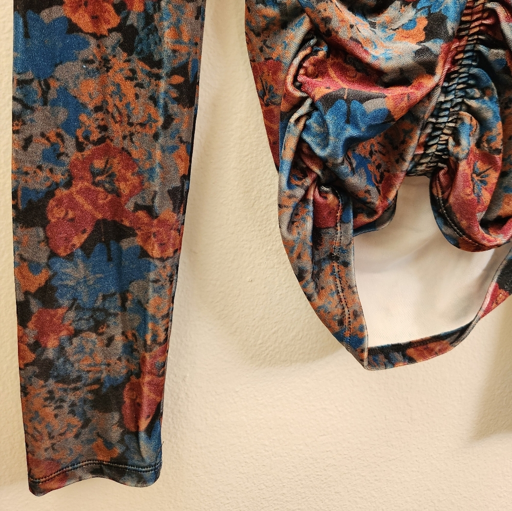 Urban Outfitters UO‎ Women's Georgia Velvet Lace-Up Top Multicolor Size Small - Picture 6 of 16